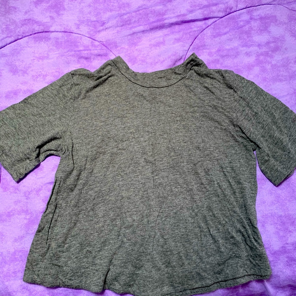Gray crop top